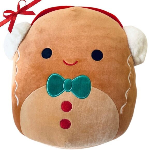 14" Squishmallows - Jordan the Gingerbread with Earmuffs - Picture 1 of 6